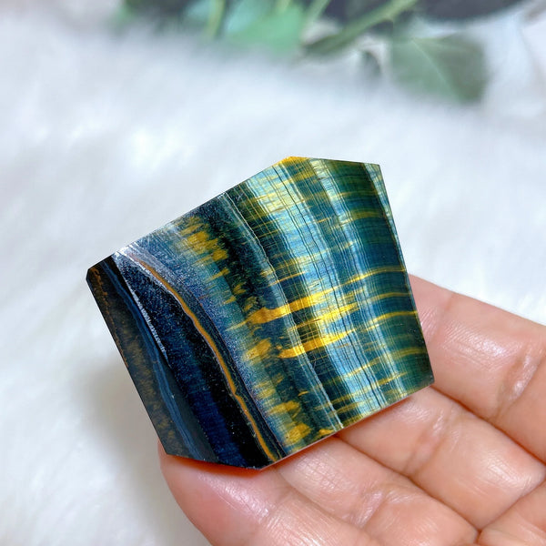 Blue Yellow Tiger Eye Stone-ToShay.org