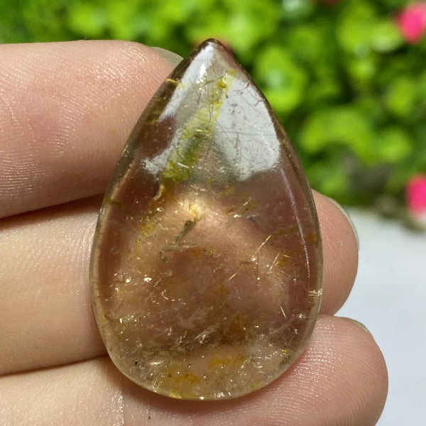 Gold Hair Rutilated Quartz Pendant-ToShay.org