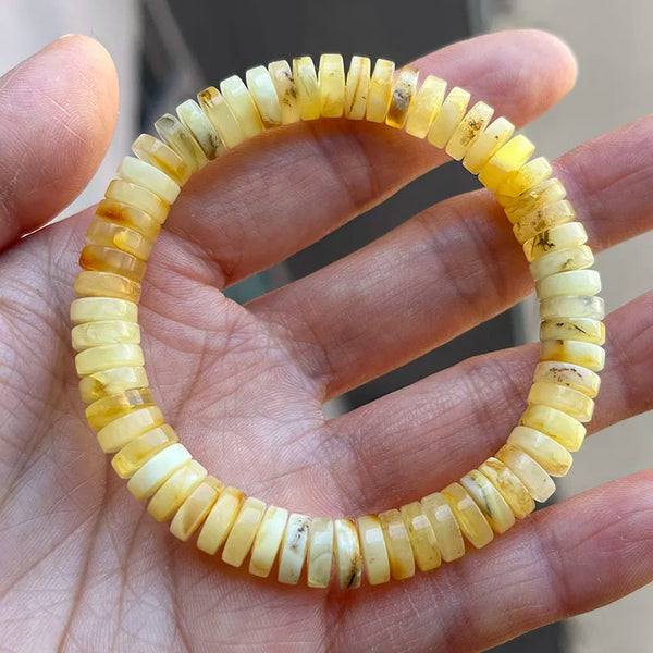 Yellow Amber Bead Bracelets-ToShay.org