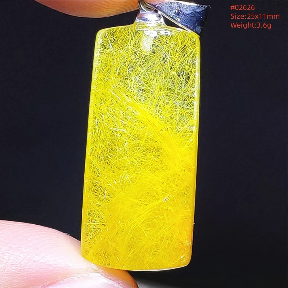 Gold Rutilated Quartz Pendant-ToShay.org