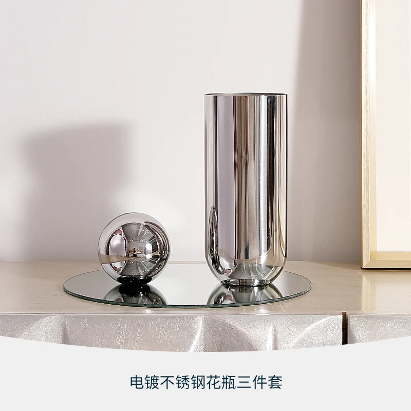 Silver Steel Vase-ToShay.org