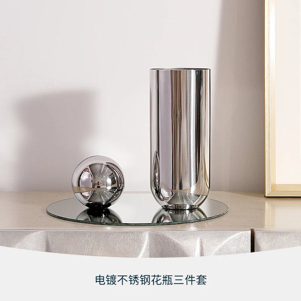 Silver Steel Vase-ToShay.org