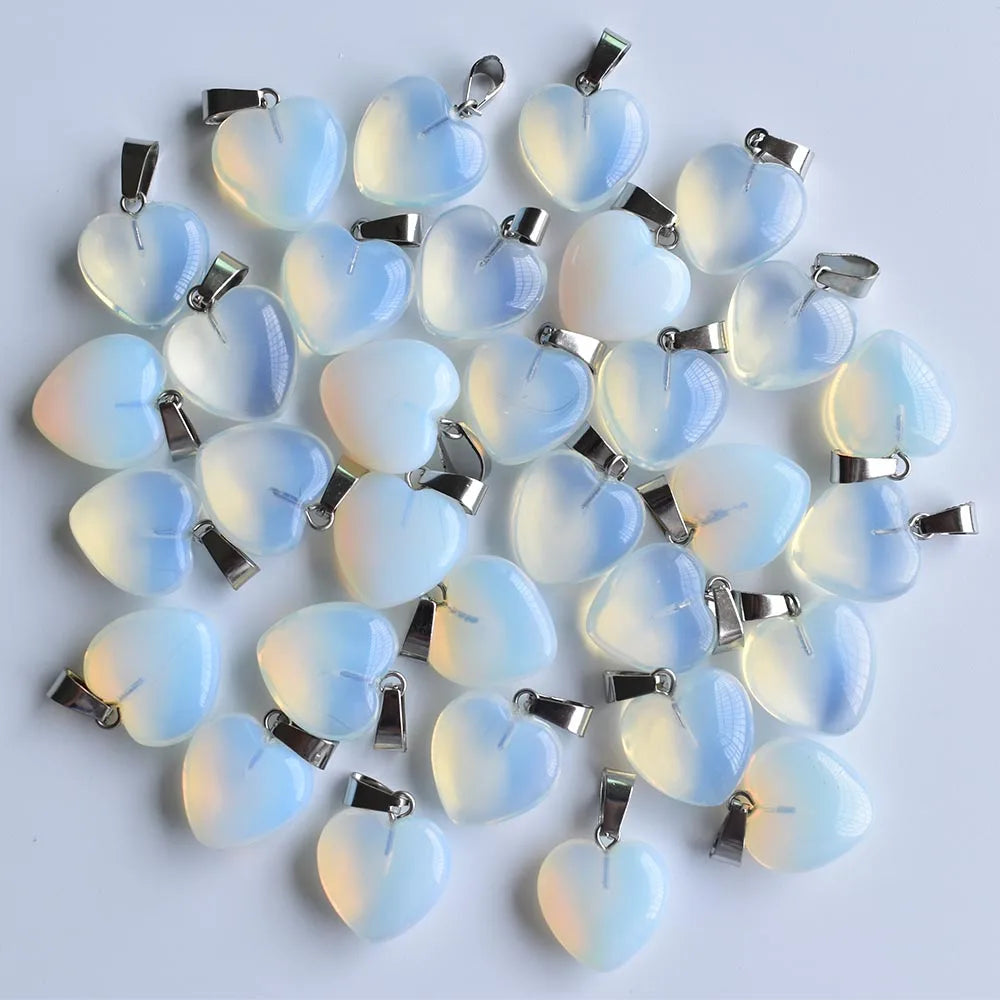 Mixed Crystal Heart Pendants-ToShay.org