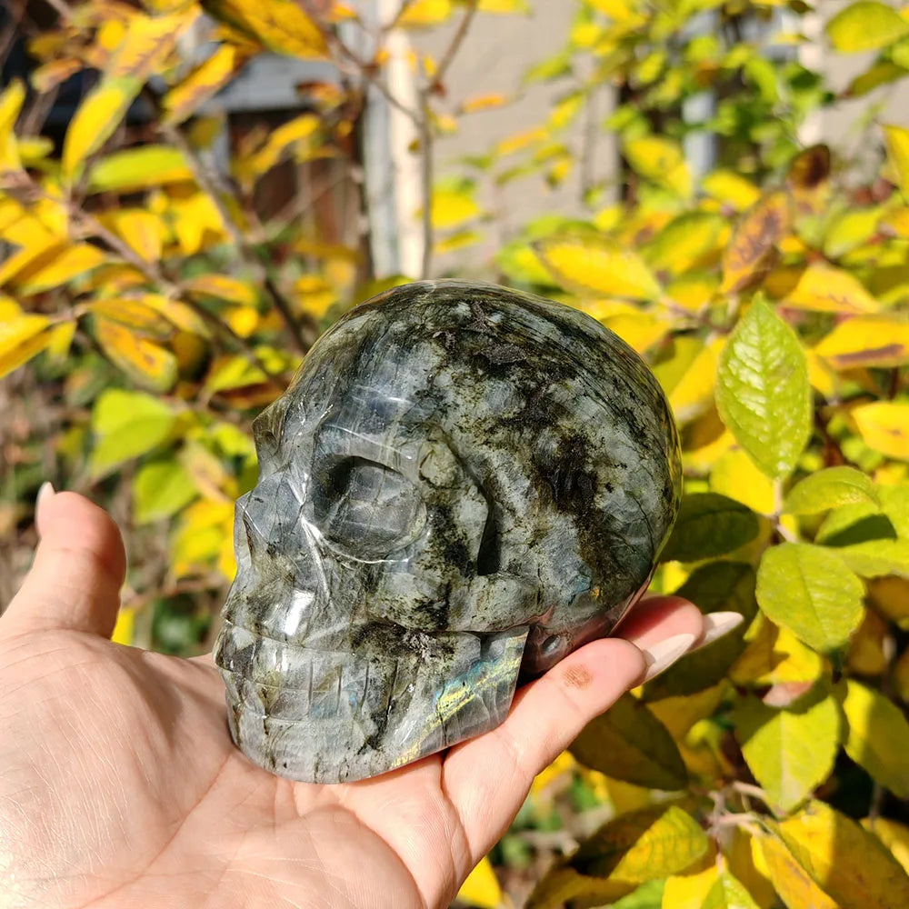 Grey Labradorite Skull-ToShay.org