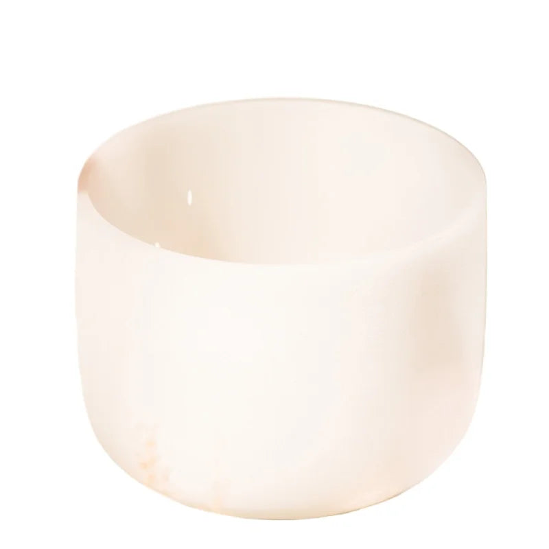 White Frosted Crystal Singing Bowl-ToShay.org