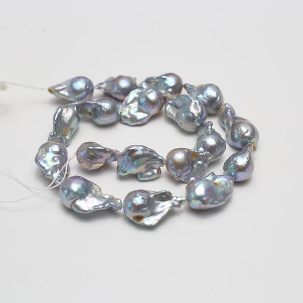 Grey Pearl Fish Tail Beads-ToShay.org
