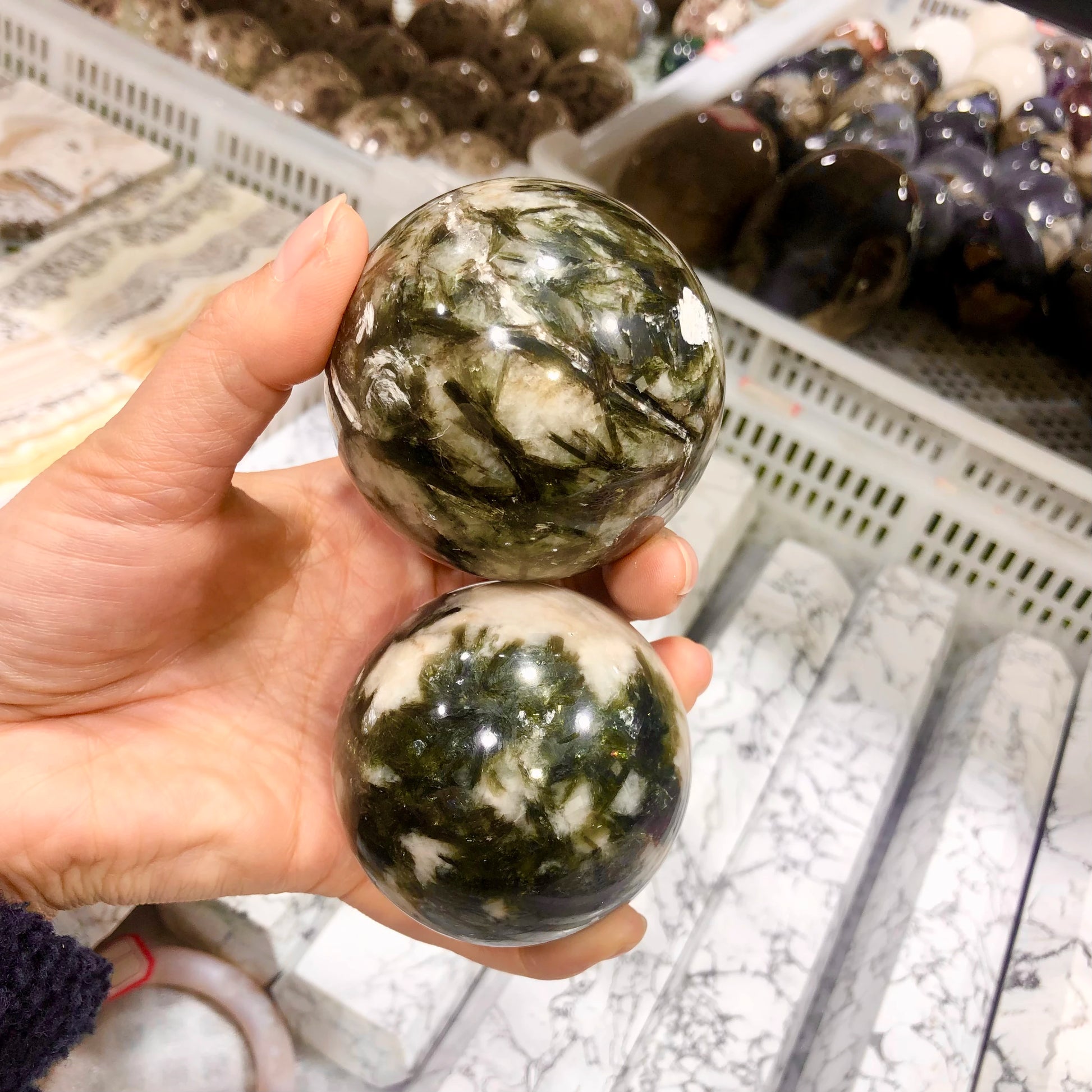 Green Mica Tourmaline Ball-ToShay.org
