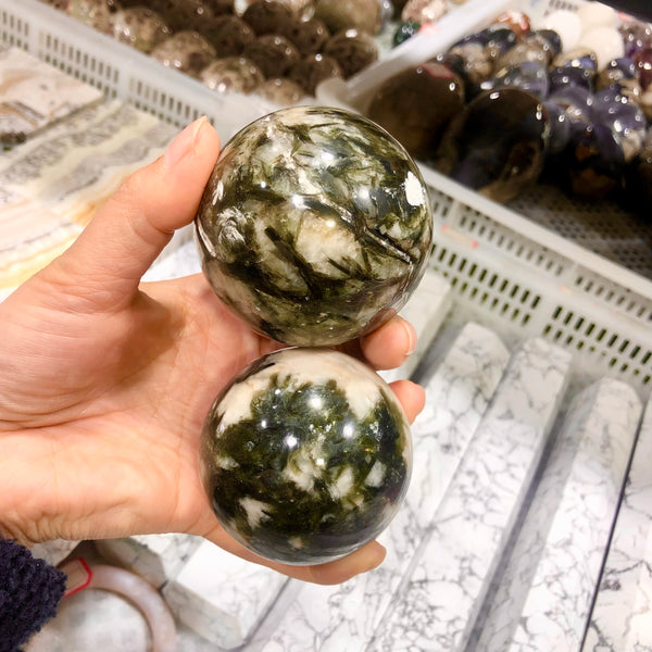 Green Mica Tourmaline Ball-ToShay.org