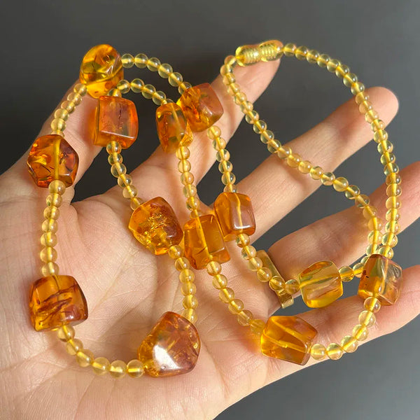 Yellow Amber Necklace-ToShay.org