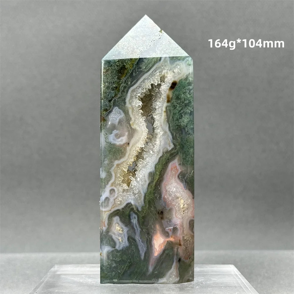 Green Aquatic Agate Tower-ToShay.org