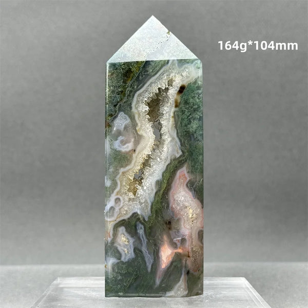 Green Aquatic Agate Tower-ToShay.org