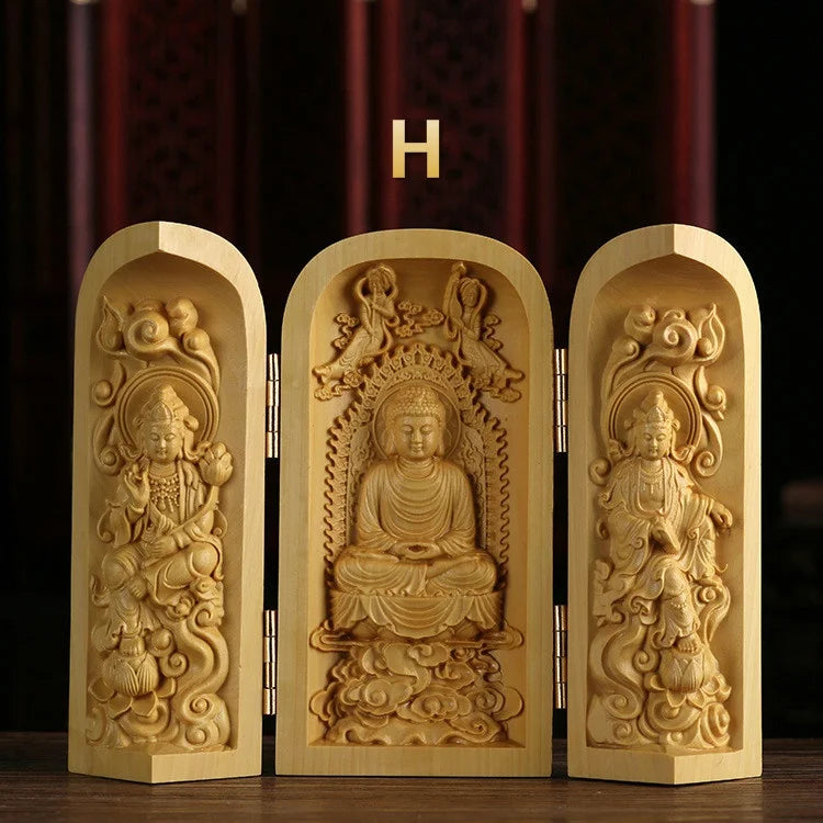 Wood Guanyin Buddha Box-ToShay.org