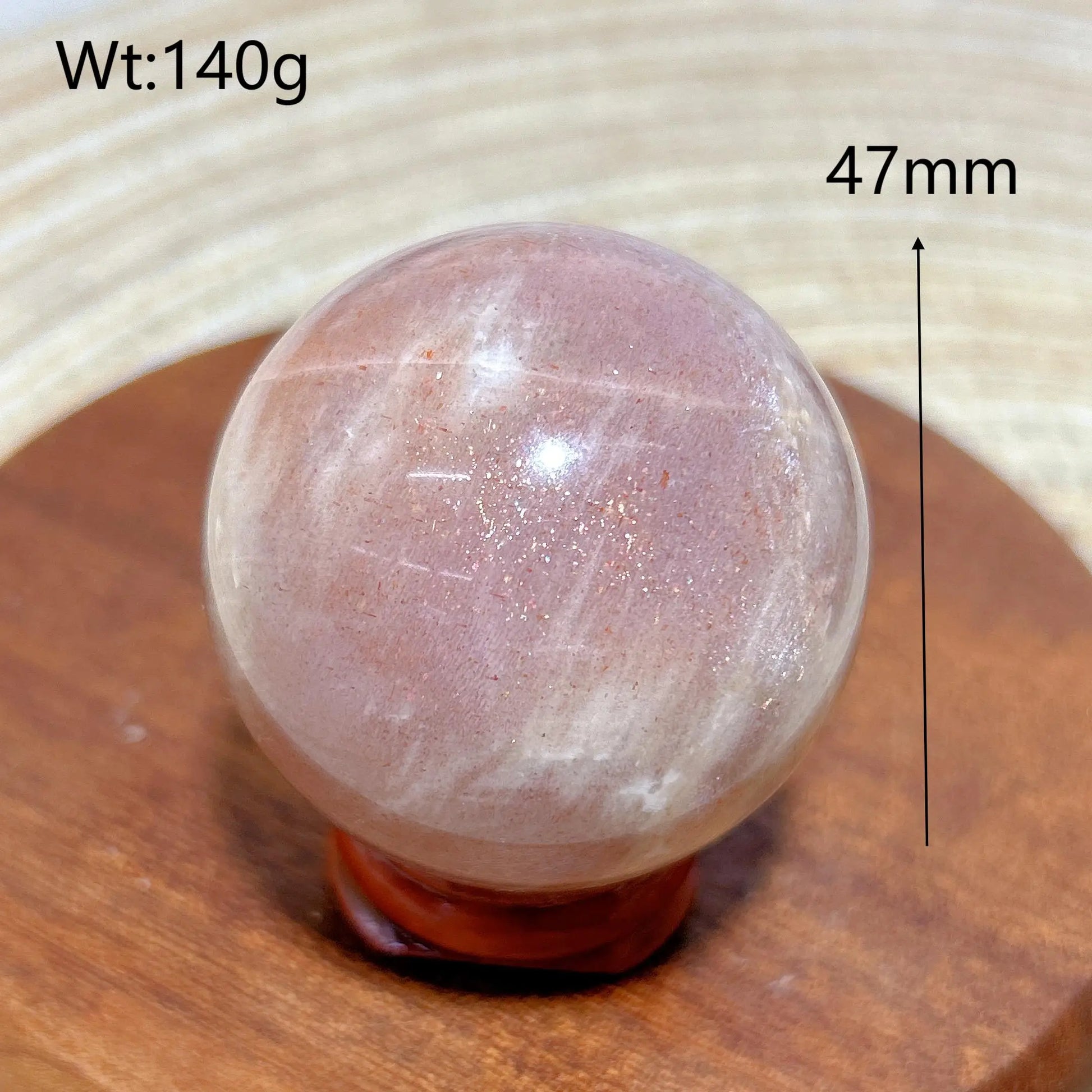 Pink Moonstone Ball-ToShay.org