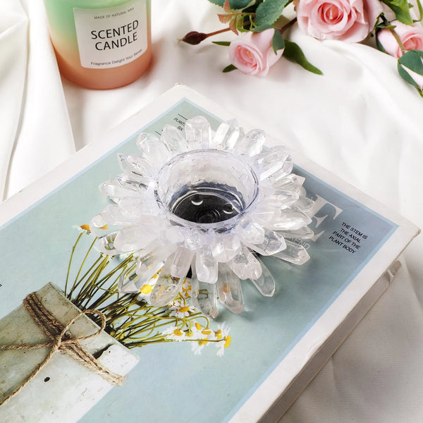Clear Crystal Candle Holder-ToShay.org