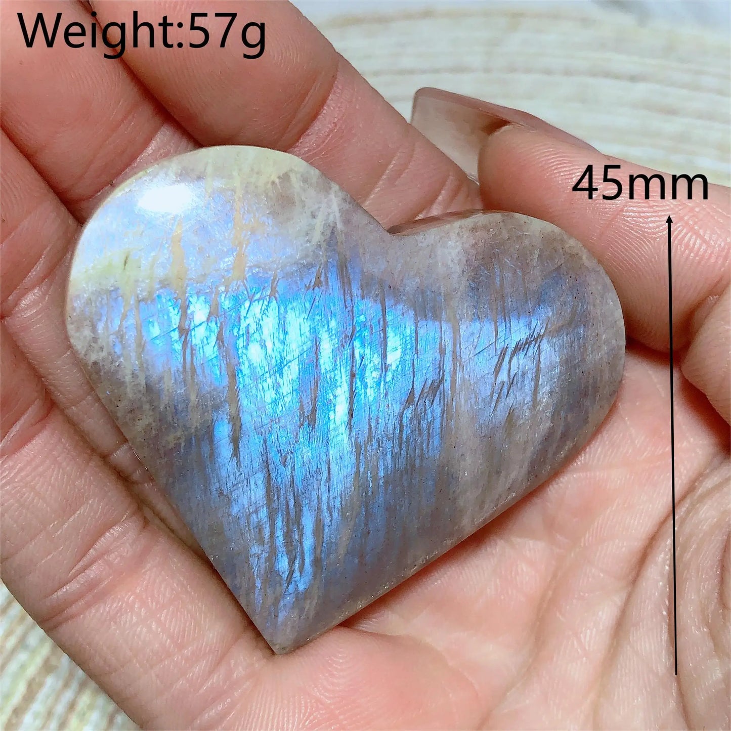 Blue Rainbow Moonstone Hearts-ToShay.org