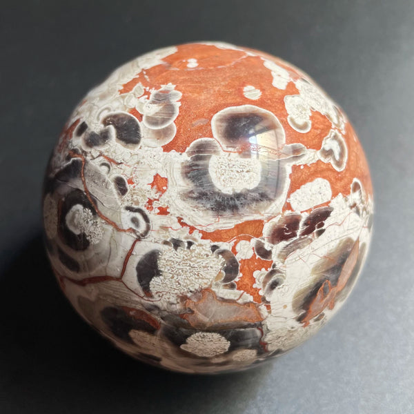 Orange Crazy Agate Ball-ToShay.org