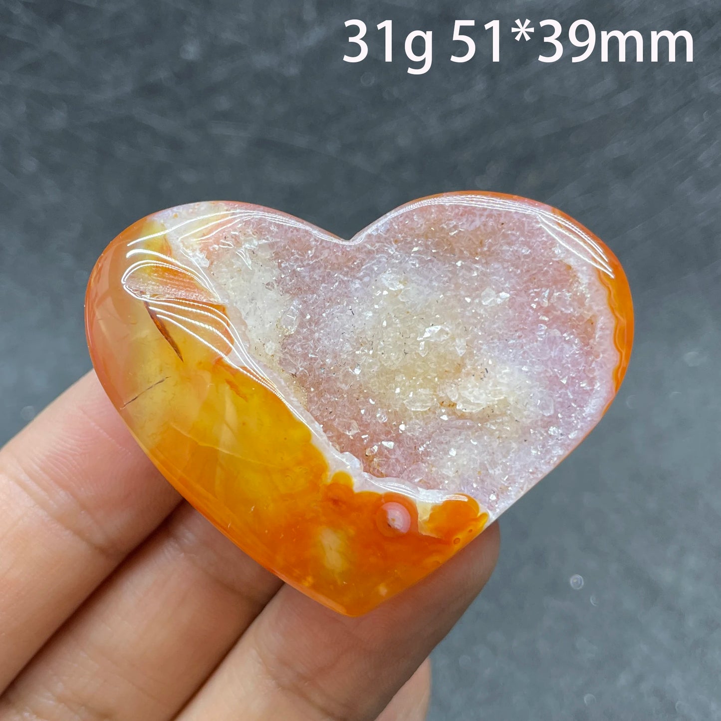 Red Agate Geode Heart-ToShay.org