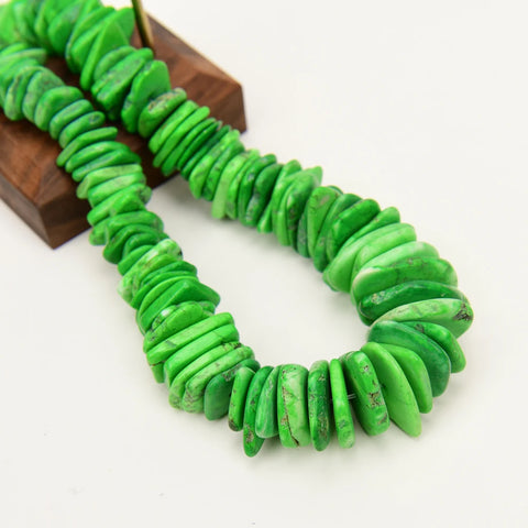 APDGG Natural 3x9-4x22mm Freeform Square Green Turquoise Gems Stone Loose Beads 15'' Strands Jewelry Making DIY-ToShay.org
