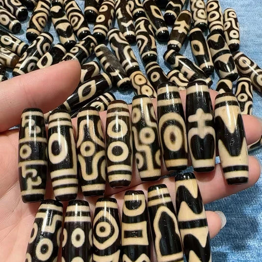 Tibetan Agate Eyes Dzi Beads-ToShay.org