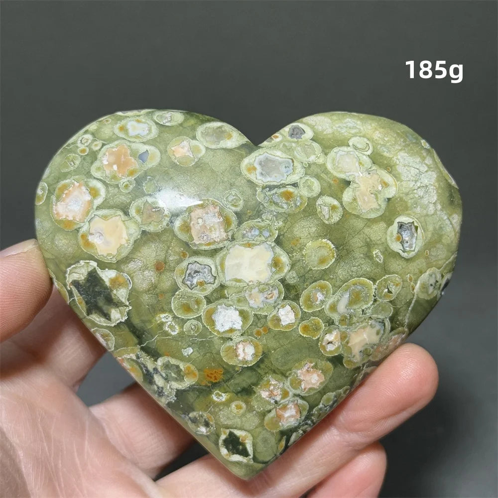Green Rainforest Jasper Heart-ToShay.org