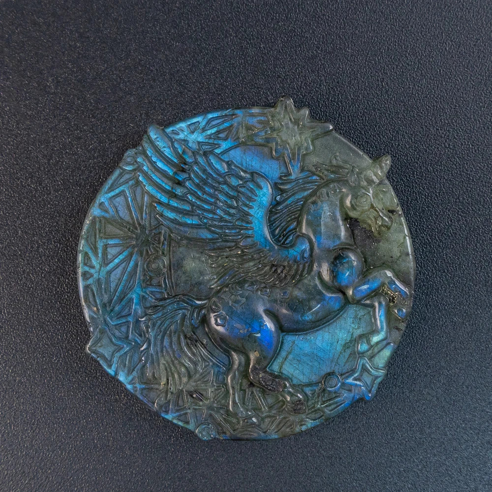 Blue Labradorite Pegasus Pendant-ToShay.org
