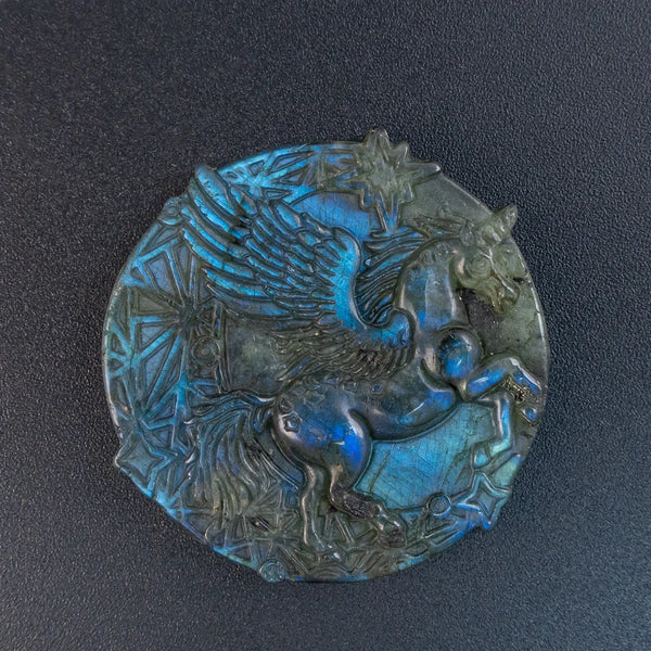 Blue Labradorite Pegasus Pendant-ToShay.org