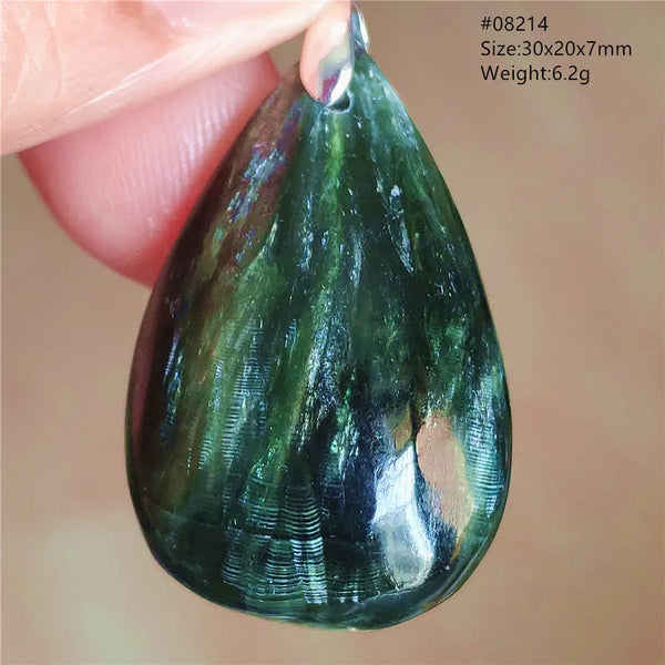 Green Seraphinite Pendant-ToShay.org