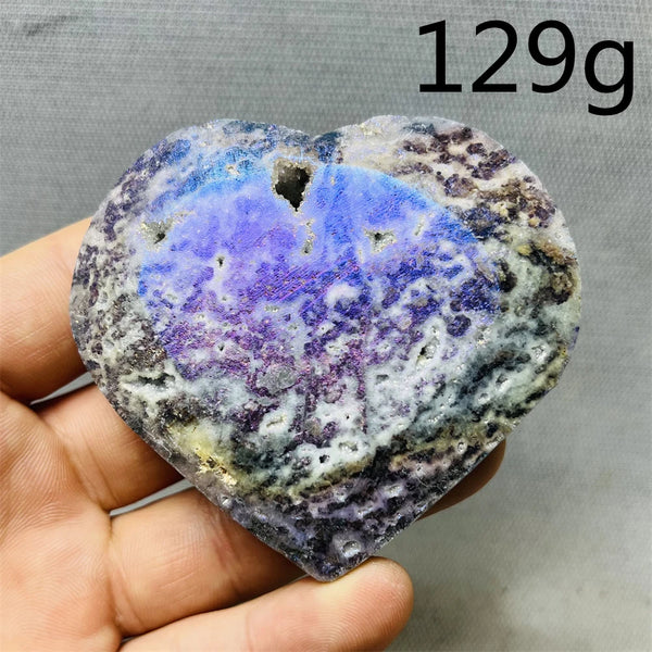 Purple Sphalerite Geode Heart-ToShay.org