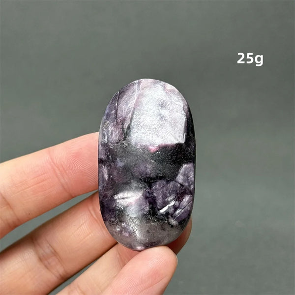 Purple Lepidolite Palm Stone-ToShay.org