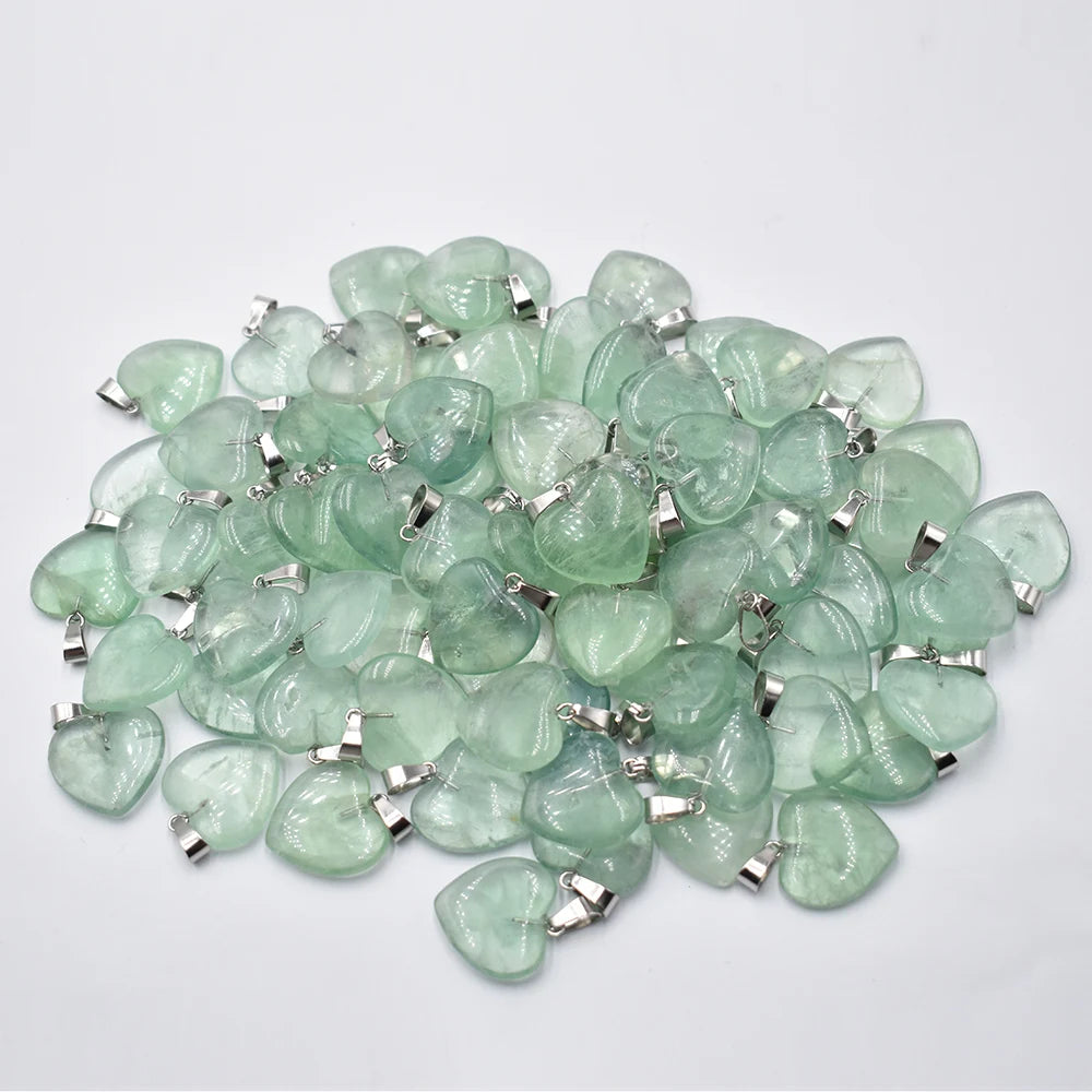 Mixed Crystal Heart Pendants-ToShay.org