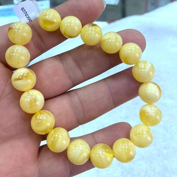 Yellow Amber Beeswax Bracelet-ToShay.org