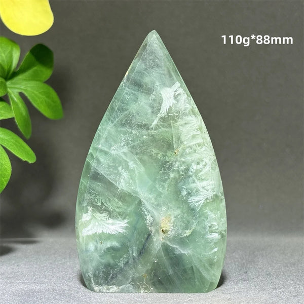 Green Feather Fluorite Torch-ToShay.org