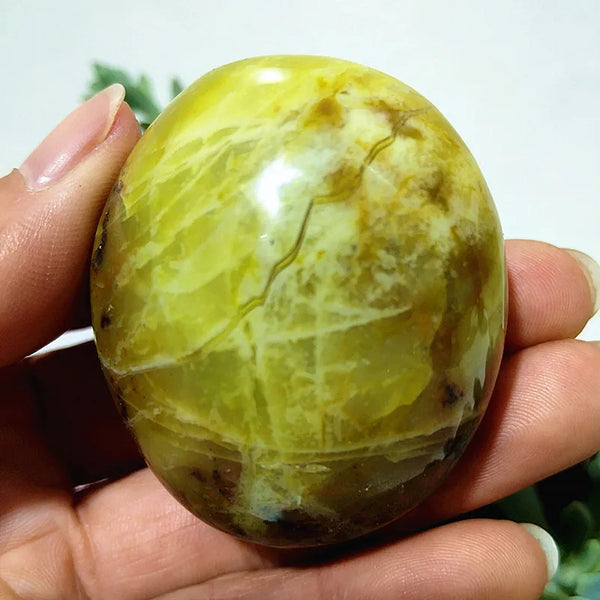 Natural Green Opal Crystal Palm Stone Yoga Exercise Spiritual Meditation Healing Crystals Room Decor Feng Shui Home Decortions-ToShay.org