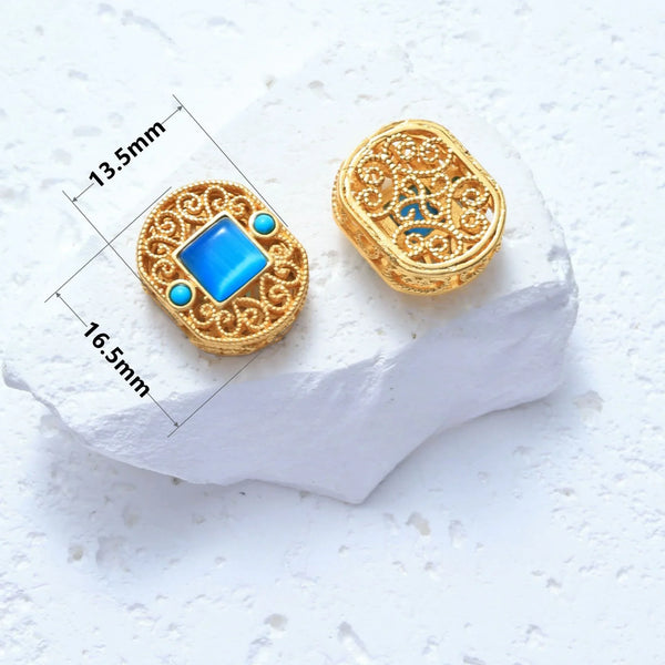 Blue Cats Eye Beads-ToShay.org