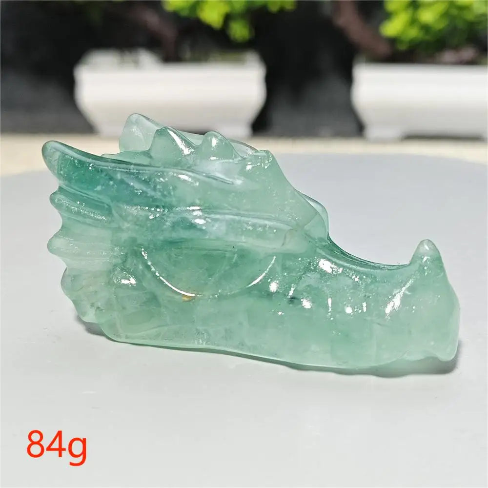 Rainbow Fluorite Dragon Skull-ToShay.org