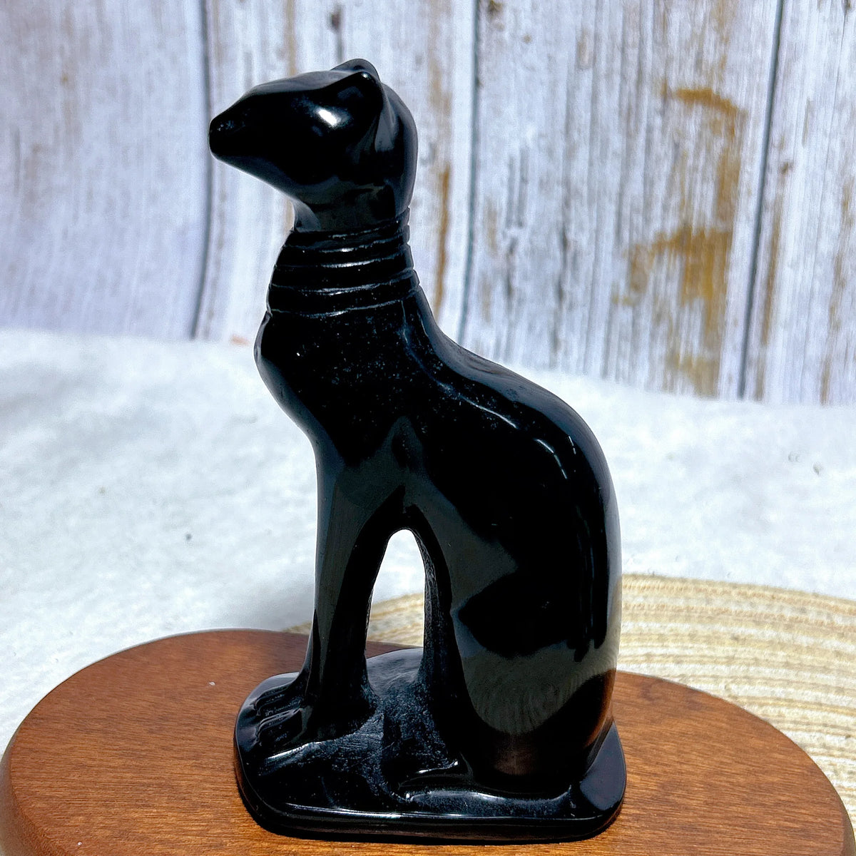 Black Obsidian Egyptian Cat-ToShay.org