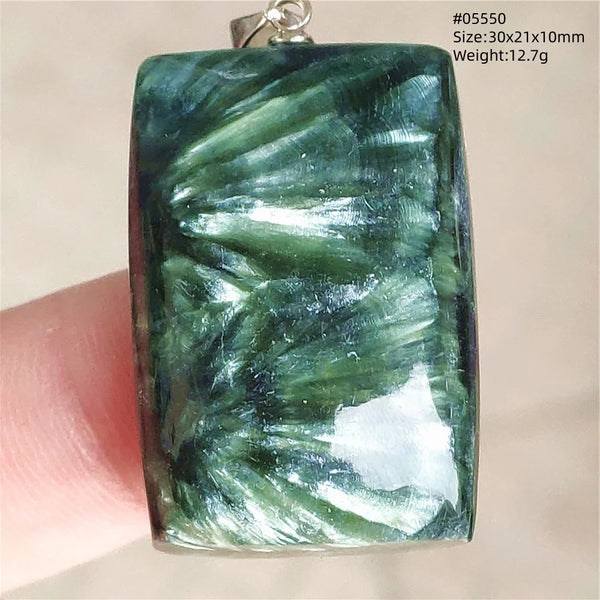 Green Seraphinite Pendant-ToShay.org