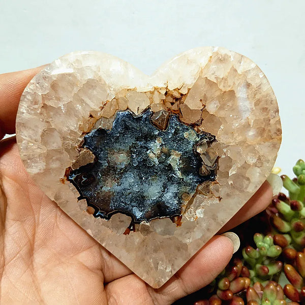 Red Agate Geode Hearts-ToShay.org