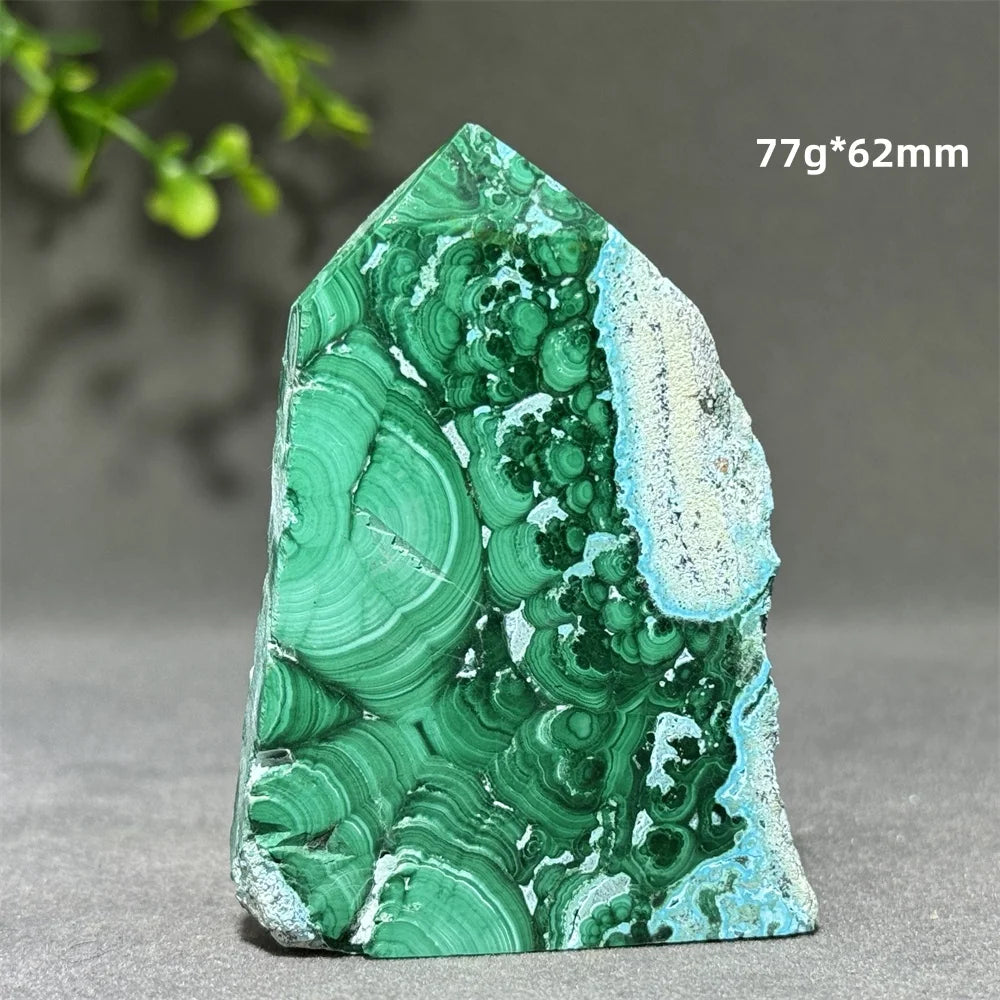 Blue Chrysocolla Malachite Point-ToShay.org