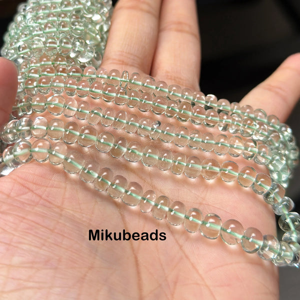 Green Quartz Rondelle Beads-ToShay.org