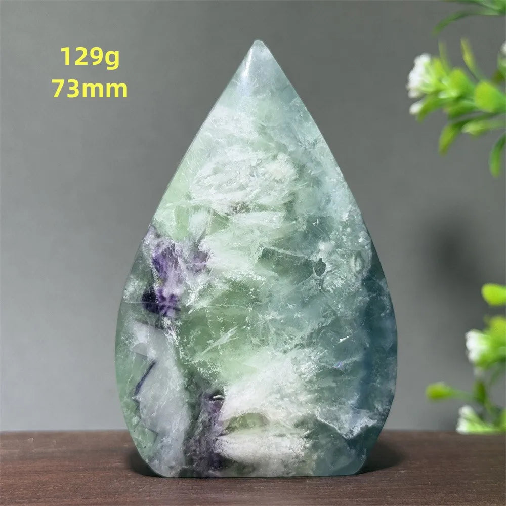 Green Feather Fluorite Torch-ToShay.org