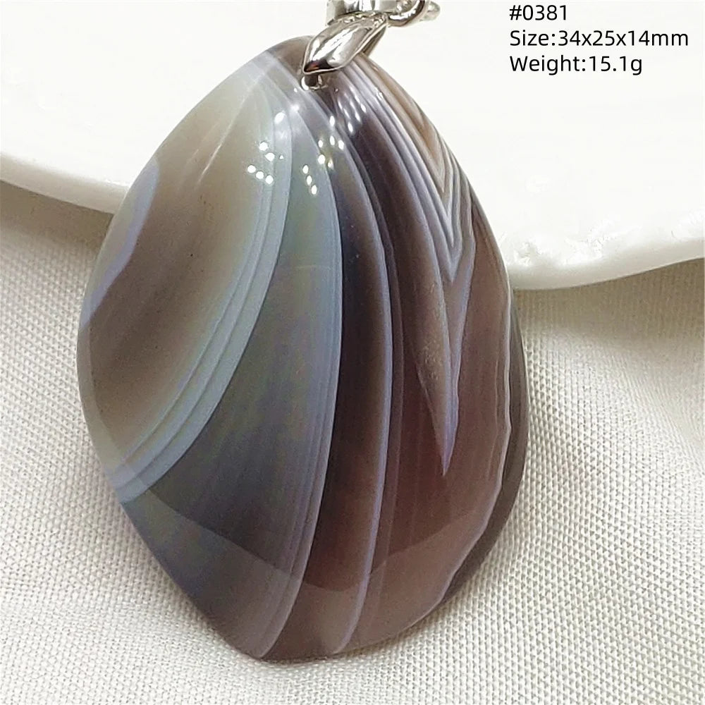 Grey Brown Agate Pendant-ToShay.org