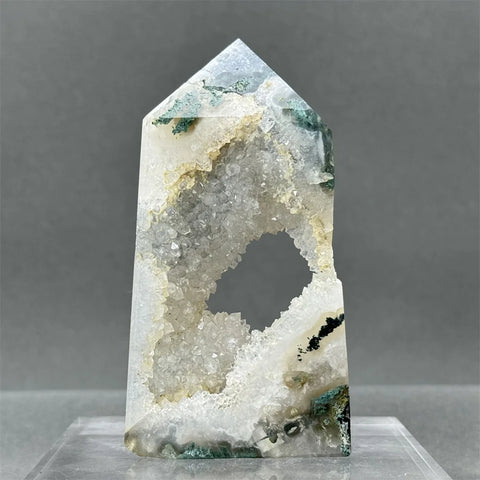 Green Aquatic Agate Tower-ToShay.org