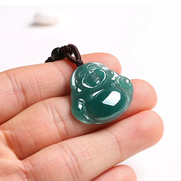 Blue Jade Buddha Pendant-ToShay.org