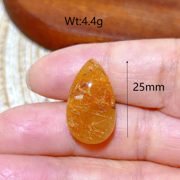 Gold Rutilated Crystal Pendant-ToShay.org
