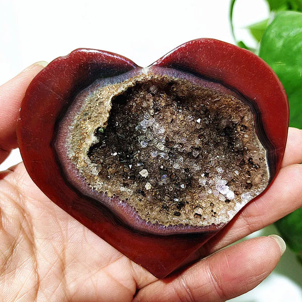 Red Agate Geode Hearts-ToShay.org