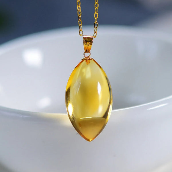 Yellow Citrine Quartz Pendant-ToShay.org