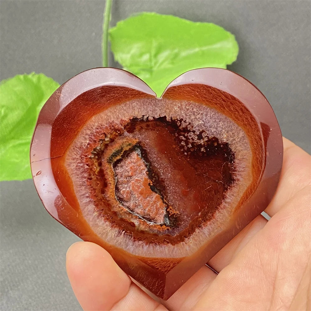 Red Agate Geode Heart-ToShay.org