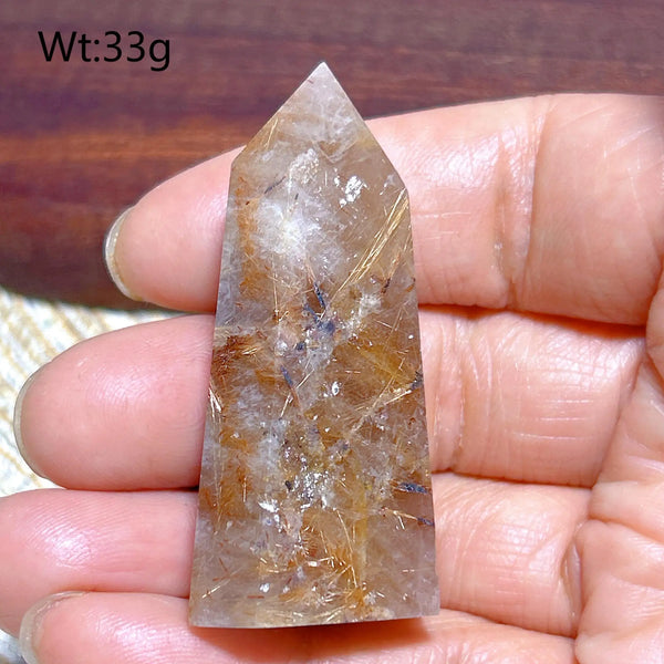 Gold Rutilated Crystal Point-ToShay.org