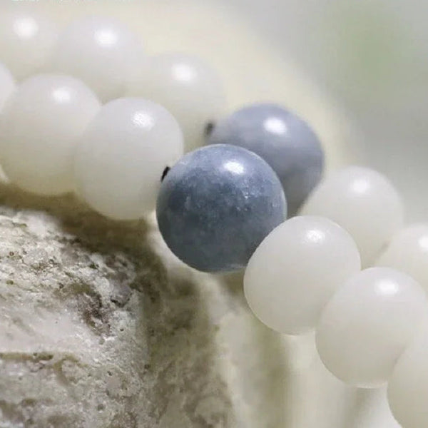 White Bodhi Root Lotus Mala-ToShay.org